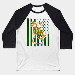 Irish American Leprechaun Baseball T-Shirt